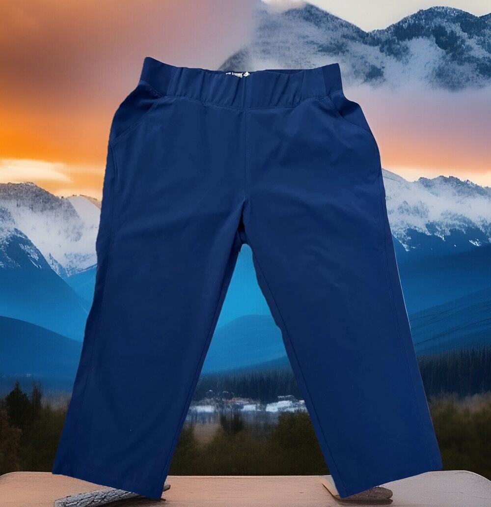 Reel Legends Adventure Women’s Pants Small Pull On Pockets Blue Lightweight